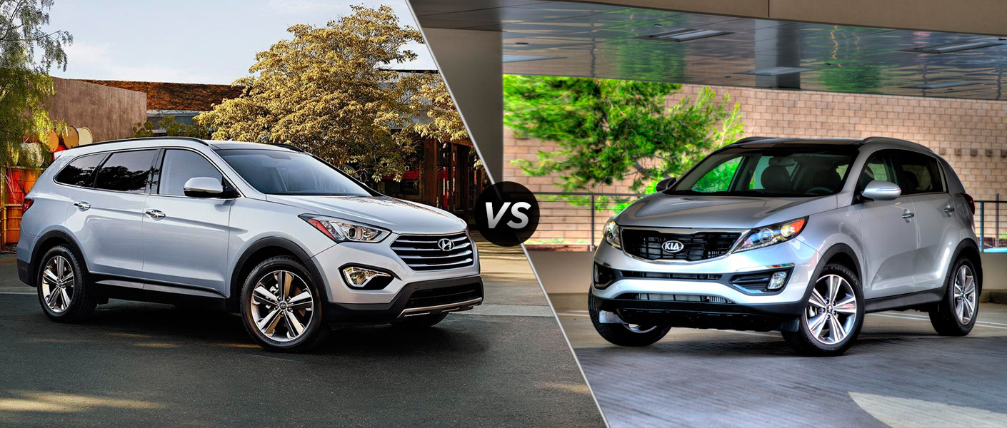 2016 Hyundai Santa Fe Sport Vs 2016 Kia Sportage