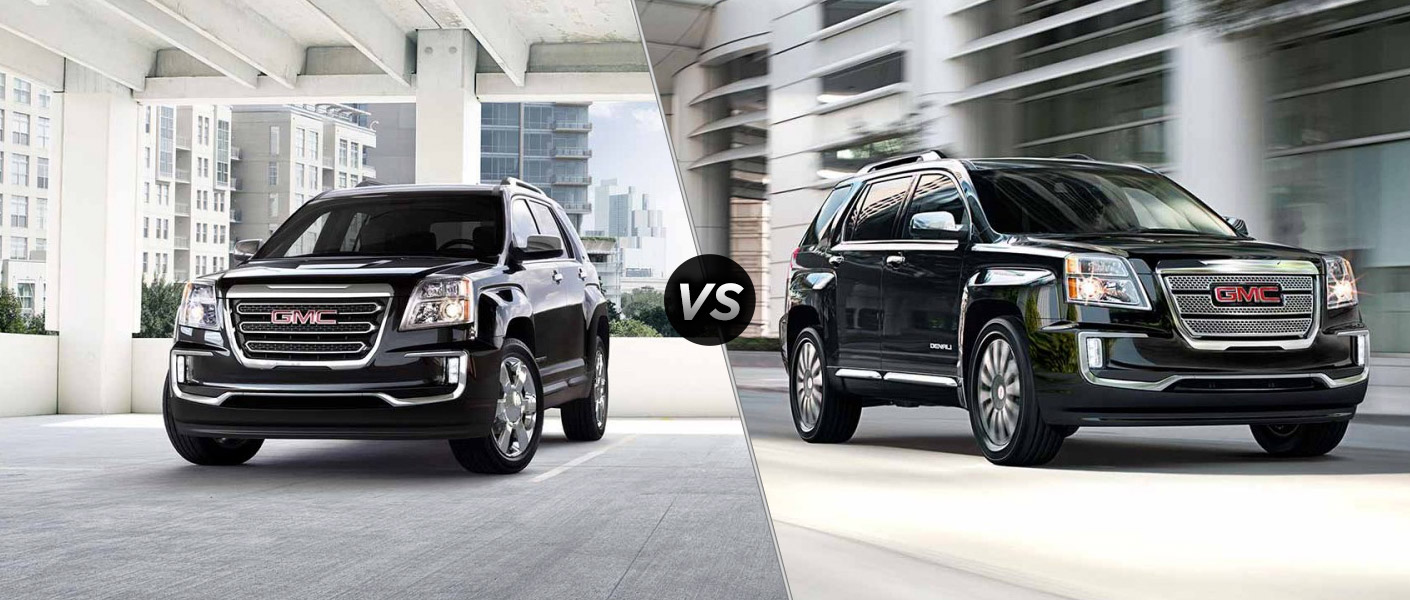 gmc denali truck lifted 2016 GMC Terrain SLT vs 2016 GMC Terrain Denali