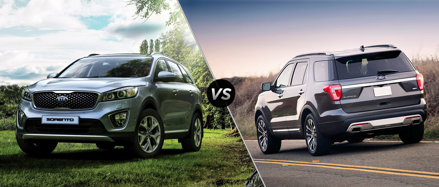 2016 Kia Sorento vs 2016 Ford Explorer