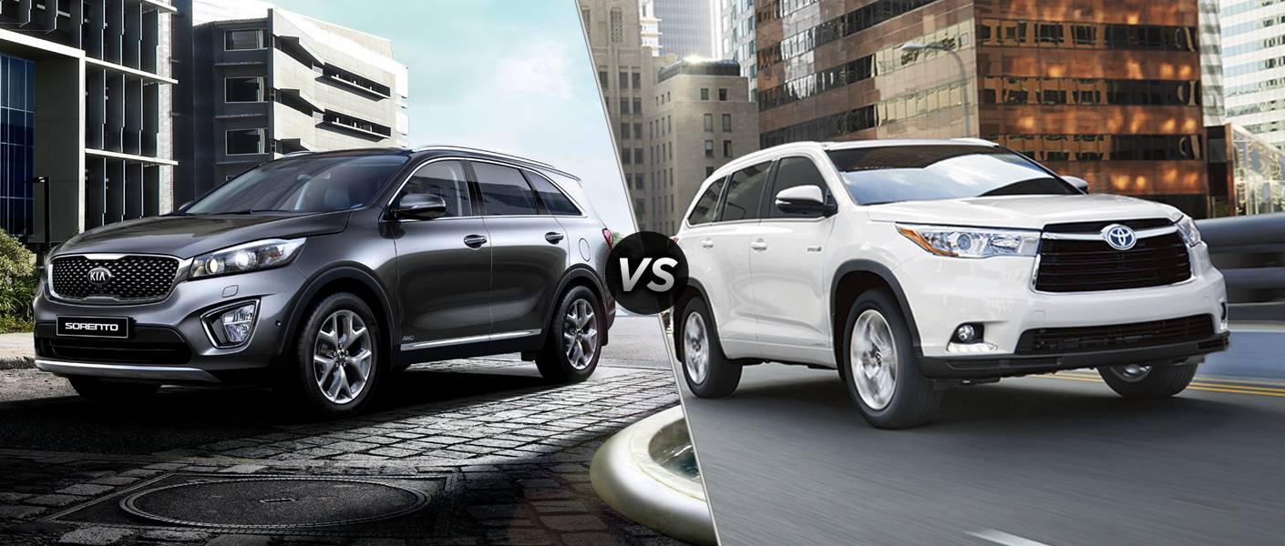 compare toyota highlander to kia sorento #1